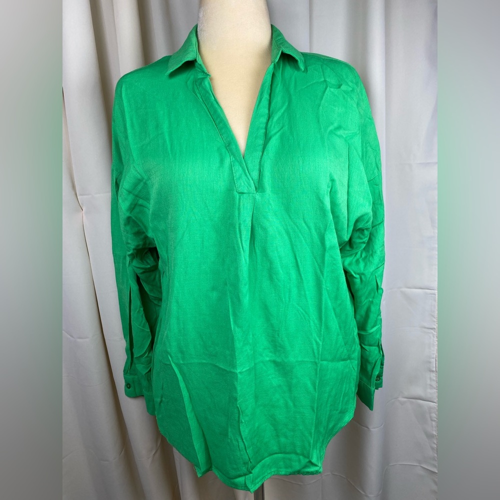 Timing Vibrant Green Button Down Shirt